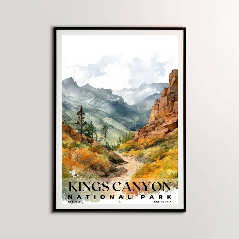 Kings Canyon National Park Poster, Travel Art, Office Poster, Home Decor | S4